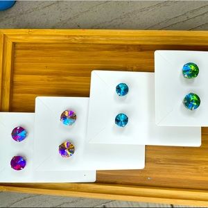 Gorgeous Czech Crystal Earrings, studs